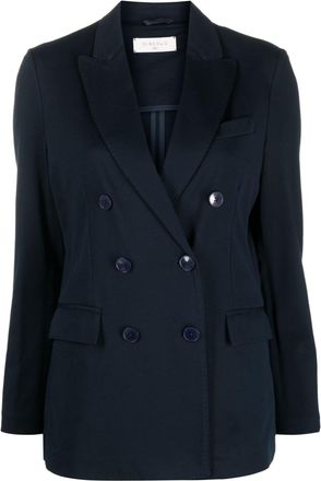 Circolo 1901 double-breasted button blazer - women - Elastane/Cotton - 44 - Blue