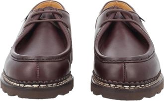 Paraboot Burgundy Michael Moccasin-Toe Leather Shoes