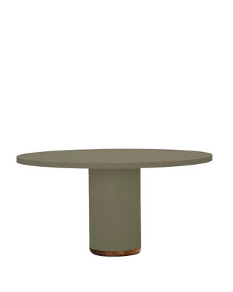 Hannun Mesa de comedor de microcemento en color verde oliva, 150cm