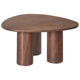 Beliani Beliani - Mesa De Centro Triangular Decorativa De Madera Oscura Estilo Retro Sala De Estar Dacoma