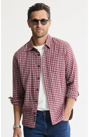 J.A.C.H.S. Manor Stretch Flannel Button-Down Shirt in Red at Nordstrom, Size Xx-Large