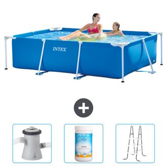 Intex Piscina Con Estructura Rectangular - 220x150x60 Cm - 6-piezas Scb84