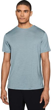Icebreaker Merino Blend 125 Cool-Litetm Sphere Short Sleeve T-Shirts Mens Clothing Flint Blue : MD, Tencel/Wool