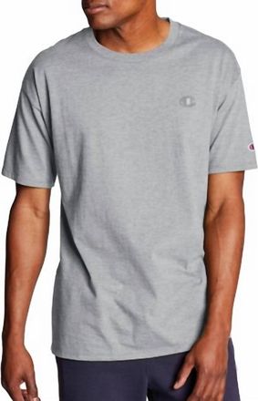 Champion Mens Cotton Jersey T-Shirt In Oxford Grey