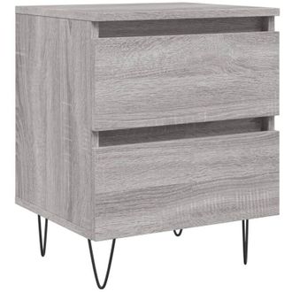 vidaXL Comodino Grigio Sonoma 40x35x50 cm in Legno Multistrato Vidaxl
