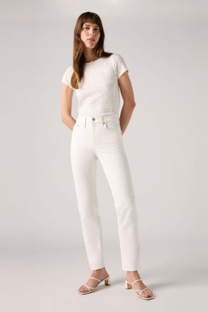Levi's Vaqueros rectos de tiro alto 724 - Mujer - 23X30 - Blanco / Cloud Dancer Denim