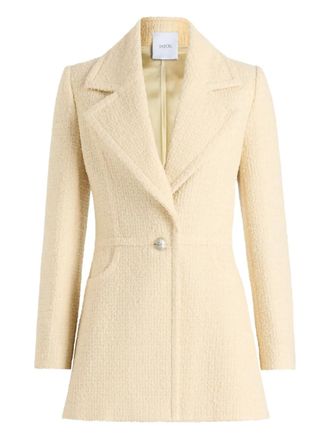 Patou single-breasted tweed jacket - women - Viscose/Virgin Wool - 36 - Neutrals