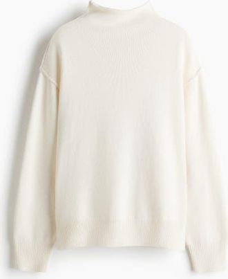 H&M Oversized Wool-blend Sweater in Cream at Nordstrom, Size X-Small