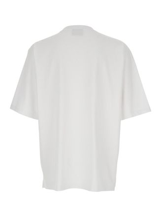 Dsquared2 Mens T-Shirt With Lettering Logo, White Cotton T-Shirts And Polos