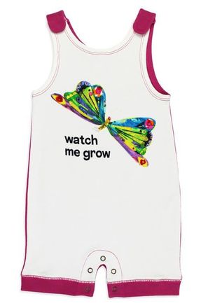 LOvedbaby x The Very Hungry Caterpillar Watch Me Grow Sleeveless Organic Cotton Romper at Nordstrom, Size 9-12M