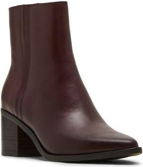 Blondo Brenna Waterproof Pointed Toe Bootie in Merlot Leather at Nordstrom Rack, Size 5.5