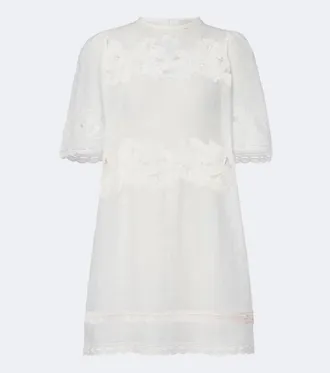 Isabel Marant Reldine broderie anglaise ramie minidress