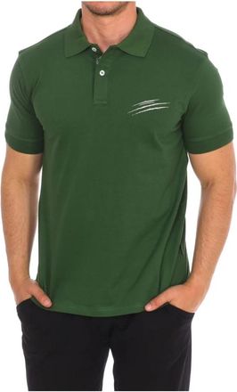 Plein Sport Polo met Claw Print - Heren - Fitness - Groen - L - Katoen - Fitness