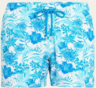 Vilebrequin Mens Tahiti Flower-Print Swim Shorts