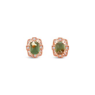 Le Vian Ladies Peacock Aquaprase Earrings set in 14K Strawberry Gold