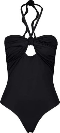 Johanna Ortiz Costume intero con scollatura posteriore e scollo allamericana - Nero