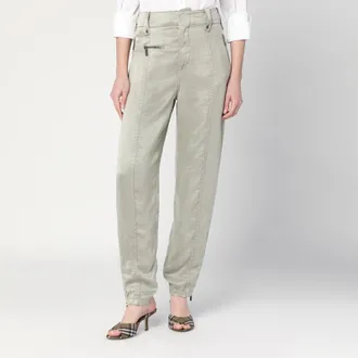 Burberry Trousers with B Shield emblem in lyocell