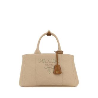Prada Beige Canvas Large Prada Jardiniere Shopping Bag Corda Borse A Mano