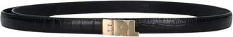 ERL Skinny Croc Belt - Heren - Riemen - Zwart - ONE Size - Leer - Accessoires