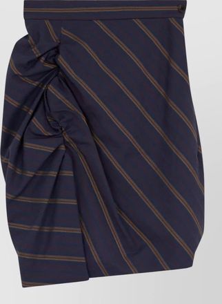 Vivienne Westwood striped gathered draped midi skirt