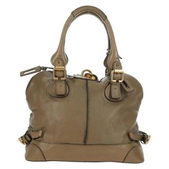 Chlo&eacute; Pre-owned - Dames - Pre-owned - Beige - Maat: ONE Size Leer