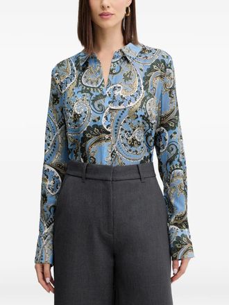 Guess Co Camicia Clarisse con stampa paisley - Blu