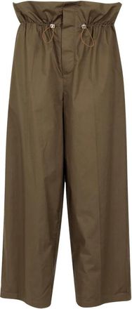 Erika Cavallini Semi Couture Wide Broeken - Dames - Wijde Broeken - Bruin - S - Broeken