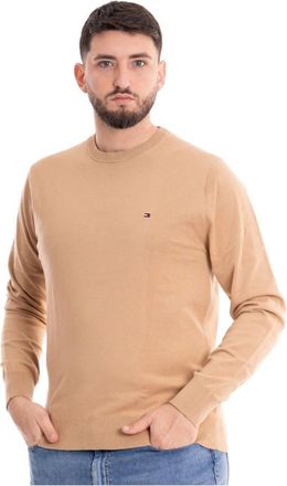 Tommy Hilfiger Retro Crew Neck Sweater - Heren - Sweatshirts - Beige - S - Hoodies & sweatvesten