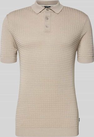 Joop Slim Fit Poloshirt in Strick-Optik Modell Vanceo in Beige, Gr&ouml;&szlig;e XXXL