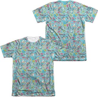 Gildan Teen Titans Go Pattern (Front/Back Print) Adult Poly/Cotton Short Sleeve Tee / T-Shirt