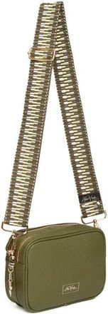 Alice Wheeler Soho Duel Compartment Camera Cross Body Bag with 2 Straps and Bee Attachment Shoulder Bag for Ladies (Olive)