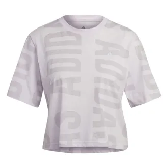 adidas (WMNS) adidas Logo Printed Cropped T-Shirt Asia Sizing Pink HC9163