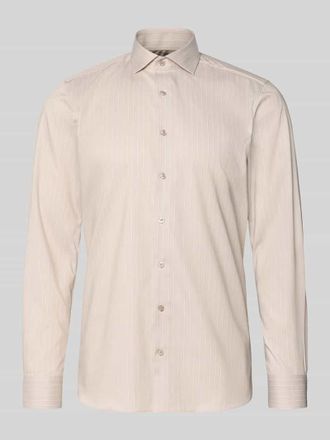 Olymp Level 5 Slim Fit Businesshemd aus Baumwoll-Mix mit Kentkragen in Sand, Größe 38