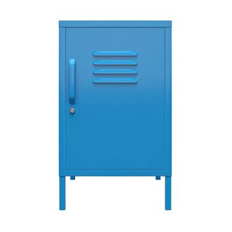 Novogratz Mesa auxiliar con 1 puerta en metal azul