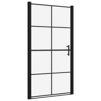 vidaXL Vidaxl - Puertas De Ducha De Vidrio Templado Negro 100x178 Cm