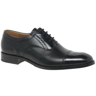 Loake Woodstock Leather Mens Oxfords Shoes - Black - Size:UK 10.5