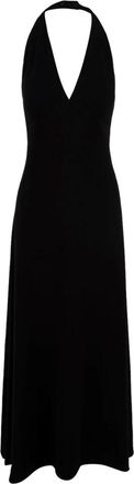 Aspesi Maxi-jurk - Dames - Maxi kleedjes - Zwart - S - Kleedjes