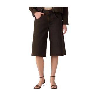 Levi's Super Baggy Jort - Dames - Korte broeken - Bruin - Maat: W24 Katoen