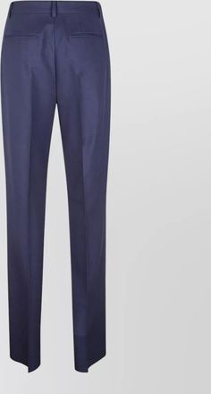 Max Mara tailored trousers belt loops back pockets