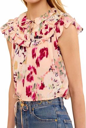 Ulla Johnson Eleonore Silk Top In Summer Garden