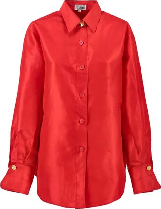 Gianfranco Ferre Camicia in seta - Rosso