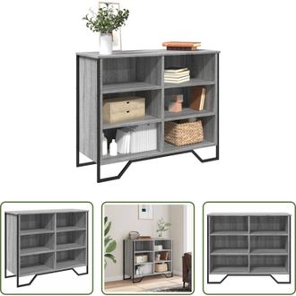 vidaXL Credenza moderna - Credenza Grigio Sonoma 91x35,5x74,5 cm in Legno Multistrato