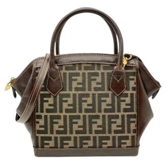 Fendi Pre-owned Zucca Handtas - Dames - Vintage Handtas - Bruin - ONE Size - Leer - Vintage