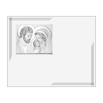 OEM Cuadro Moderno Plateado De La Sagrada Familia Sobre Tabla Blanca 25x20 Tama&ntilde;o: 25x20cm Sku: Vl874bi