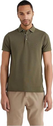 Tommy Hilfiger Tops, Heren, Groen, 3Xl, Katoen, Korte Mouw Poloshirt Khaki