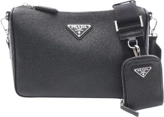 Prada Pre-owned Saffiano Travel Borsa a Spalla - - Pre-owned - Donna - Nero - ONE SIZE