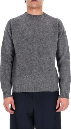 Herno Ronde hals knitwear - Heren - Ronde hals truien - Grijs - 2XL - Wol - Truien & Vesten