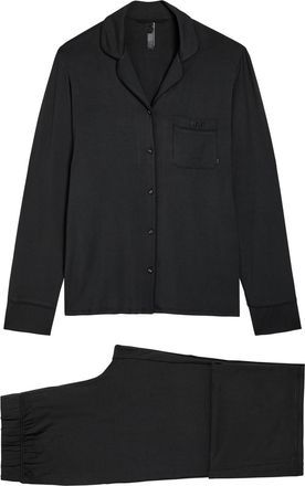 SKIMS Jersey Pyjama set - Black - Xxl (UK18 / Xxl)
