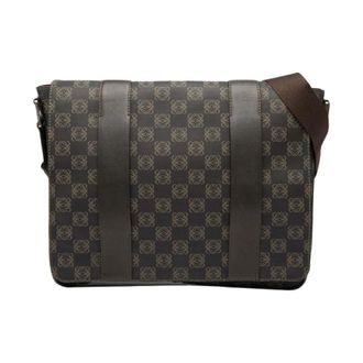 Loewe Pre-owned Patroon Messenger Bag - Dames - Pre-owned - Bruin - Maat: ONE Size