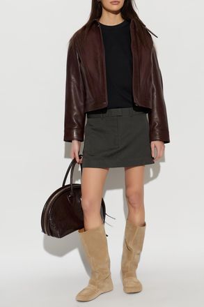 Acne Studios Dress Made From Combined Fabrics, Womens, Black